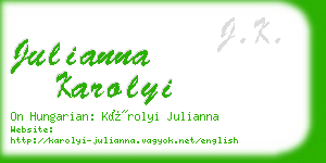 julianna karolyi business card